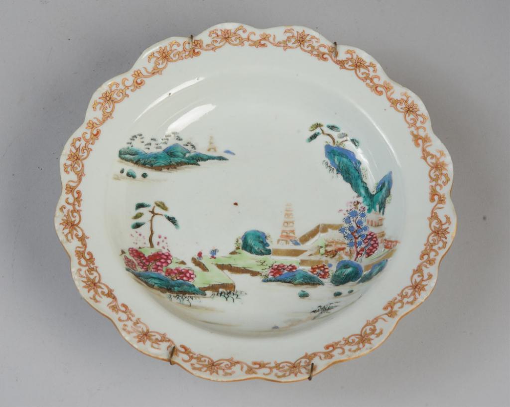18th C. Chinese Export Porcelain Plate (1 of 8)