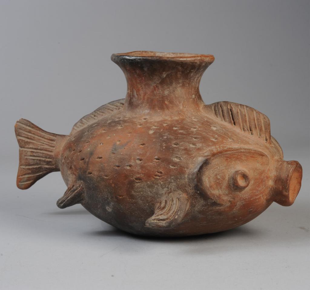 Terracotta Fish Form Vessel (1 of 8)