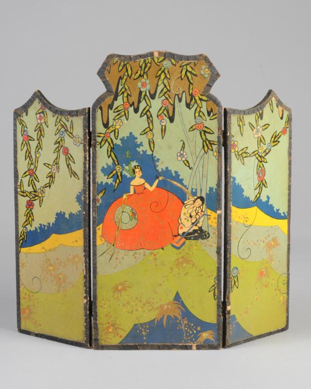 Small Art Deco Painted Table Screen (1 of 4)