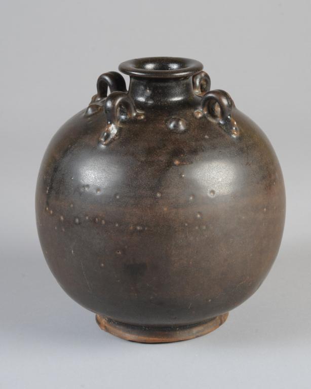 Early Chinese Brown Glazed Stoneware Jar (1 of 3)