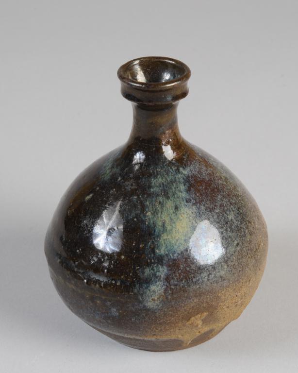 Early Chinese Glazed Pottery Bottle Vase (1 of 5)