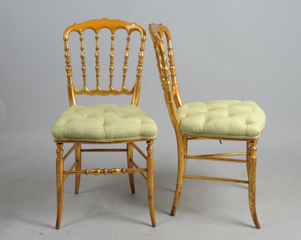 Pair 19th C. Chiavari Chairs (1 of 8)