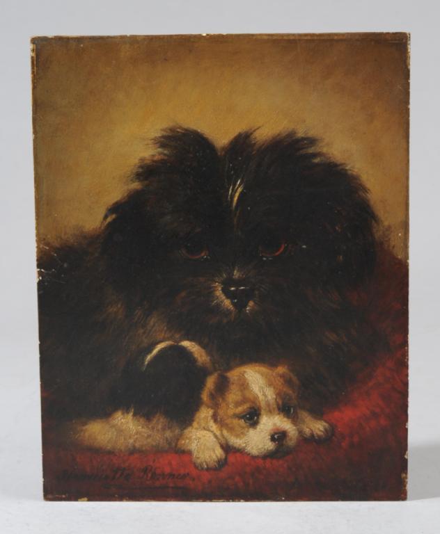 Henriette Ronner (1821 - 1909) Mother Dog & Pups (1 of 5)