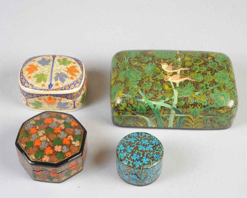 Four Kashmir Paper Mache Boxes (1 of 8)