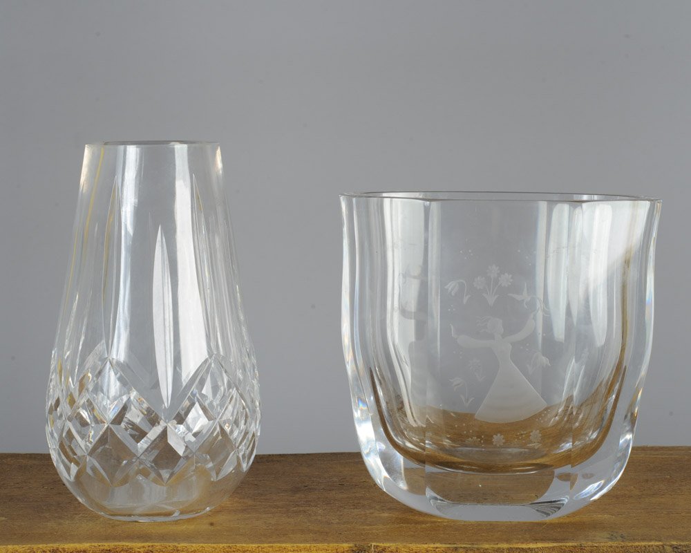 Two Glass Vases, Waterford & Orrefors (1 of 5)