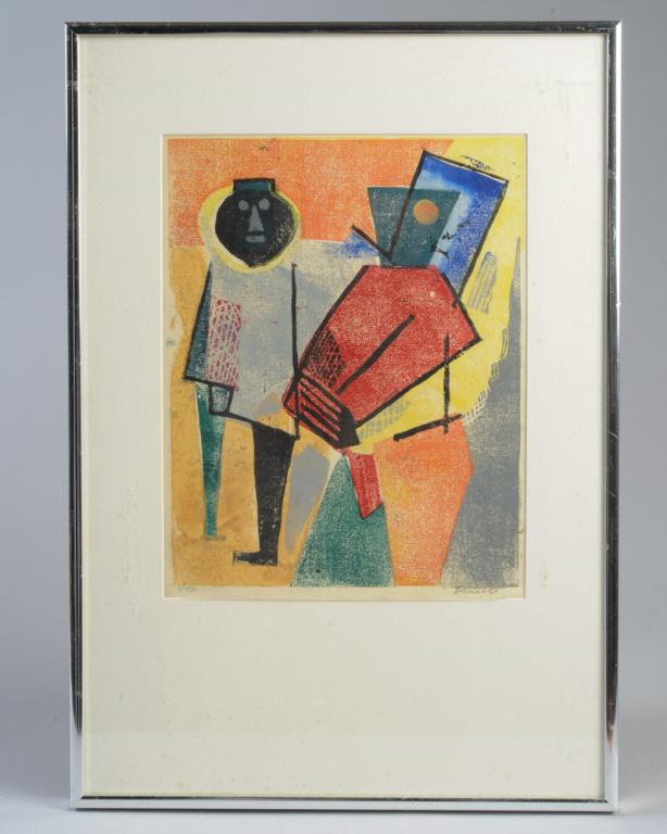 Louis Schanker (1903-1981) Color Woodcut (1 of 4)