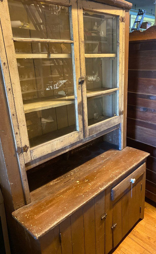 Painted Country Stepback Cupboard (1 of 5)