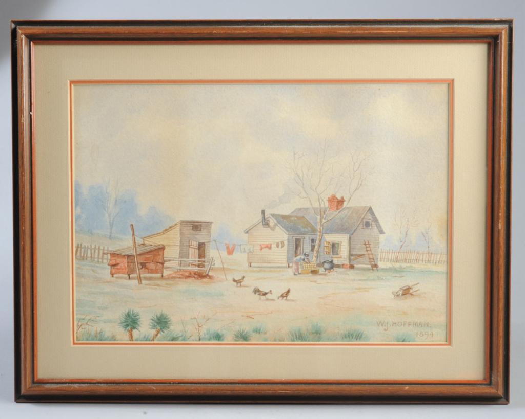 1894 Painting African American, Farm Scene (1 of 4)