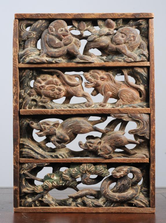 Antique Carved Zodiac Animals Panels Tibet / China (1 of 5)