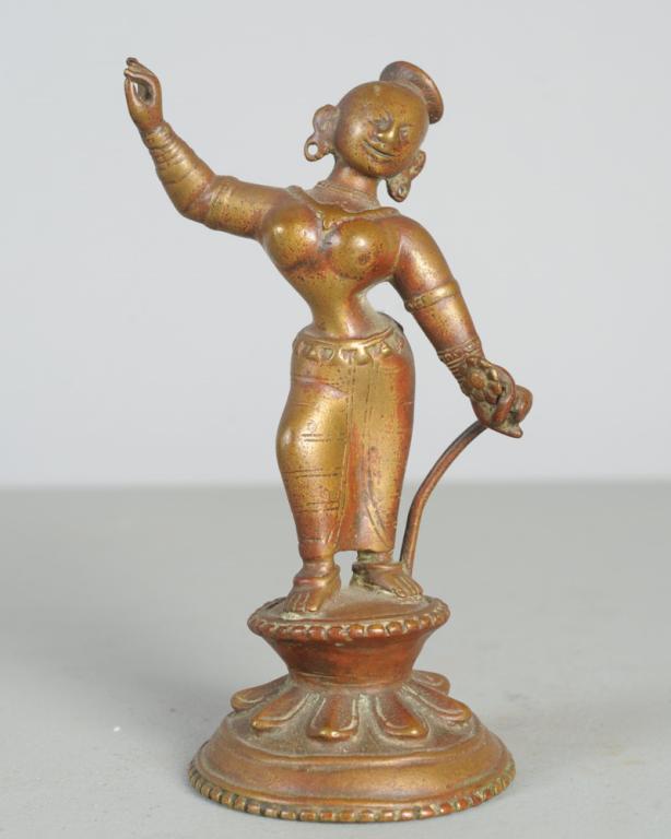 Indian Bronze Dancing Hindu Goddess Figure (1 of 3)