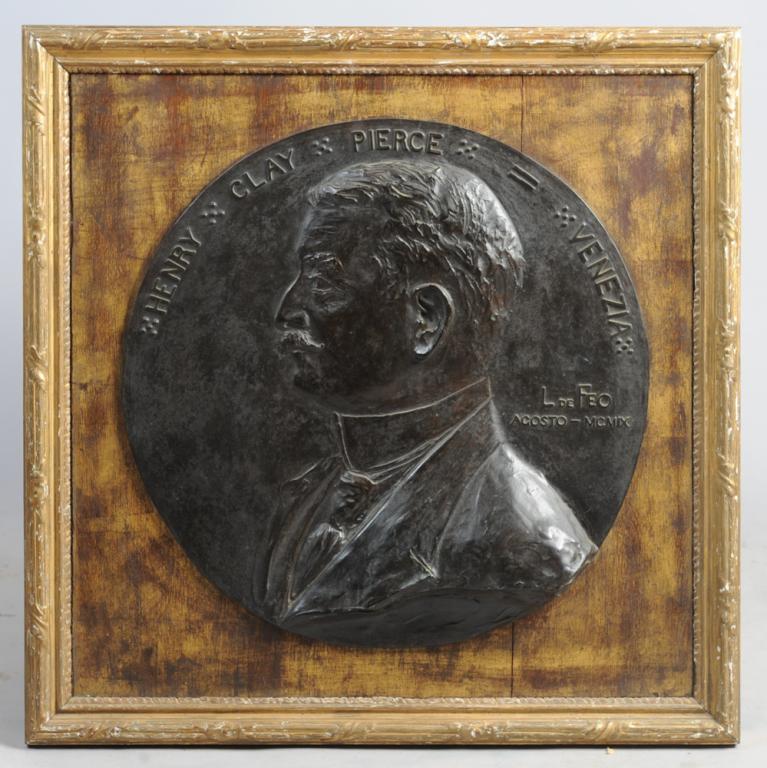 Luigi de Feo Bronze Relief of Henry Clay Pierce (1 of 1)