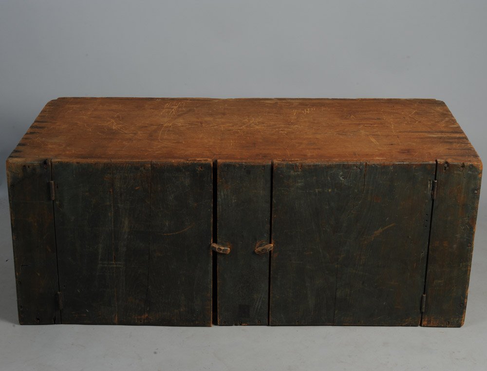 19th C. Country Chest, Original Paint, Signed (1 of 8)