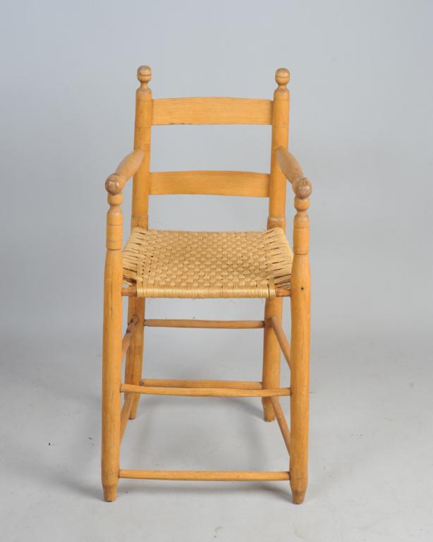 19th C. Ladder-Back High Chair (1 of 3)