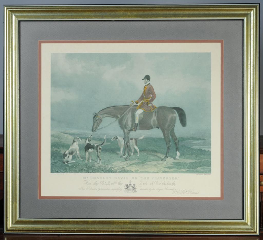 "Charles Davis on Traverser" Hand Colored Restrike (1 of 2)