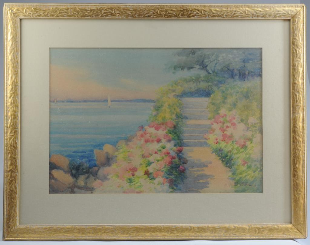 Alice M. Dutton (b. 1862) Watercolor Landscape (1 of 3)