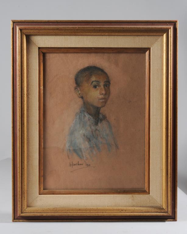 Glenn Cooper Henshaw Pastel Portrait of a Boy (1 of 3)