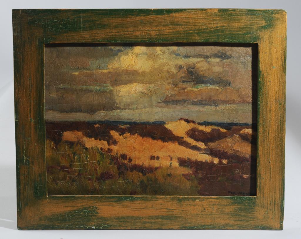 1938 Oil on Wood Panel Landscape (1 of 6)