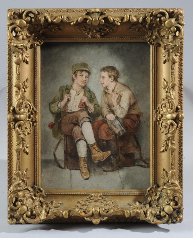 "Talking Over Business" J. G. Brown ? (1 of 3)