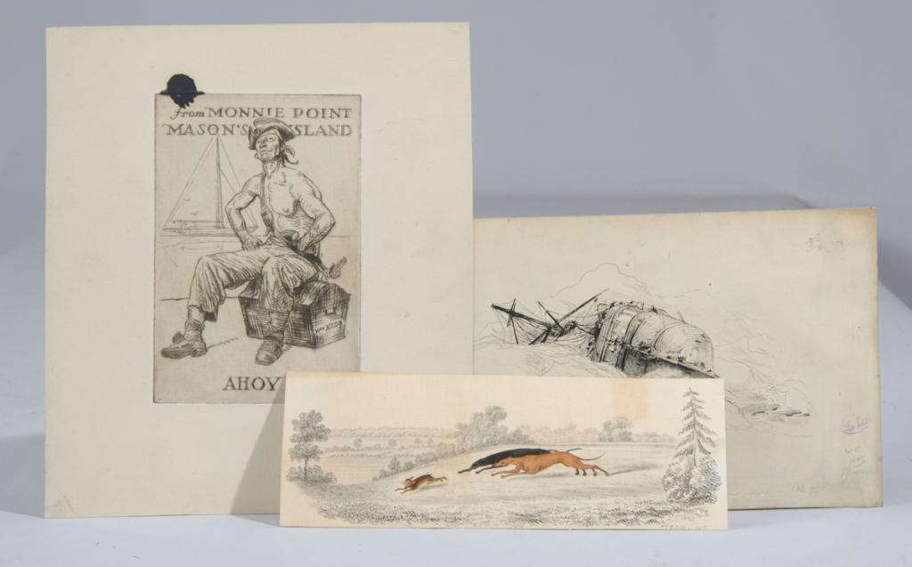 3pc. 19th / 20th C. Illustration Art (1 of 8)