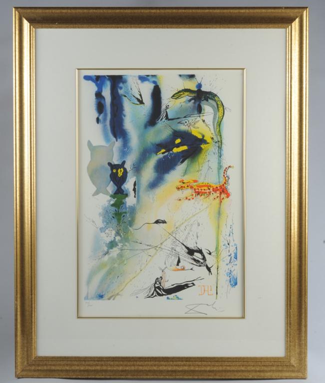 Salvador Dali Alice in Wonderland Lithograph (1 of 4)