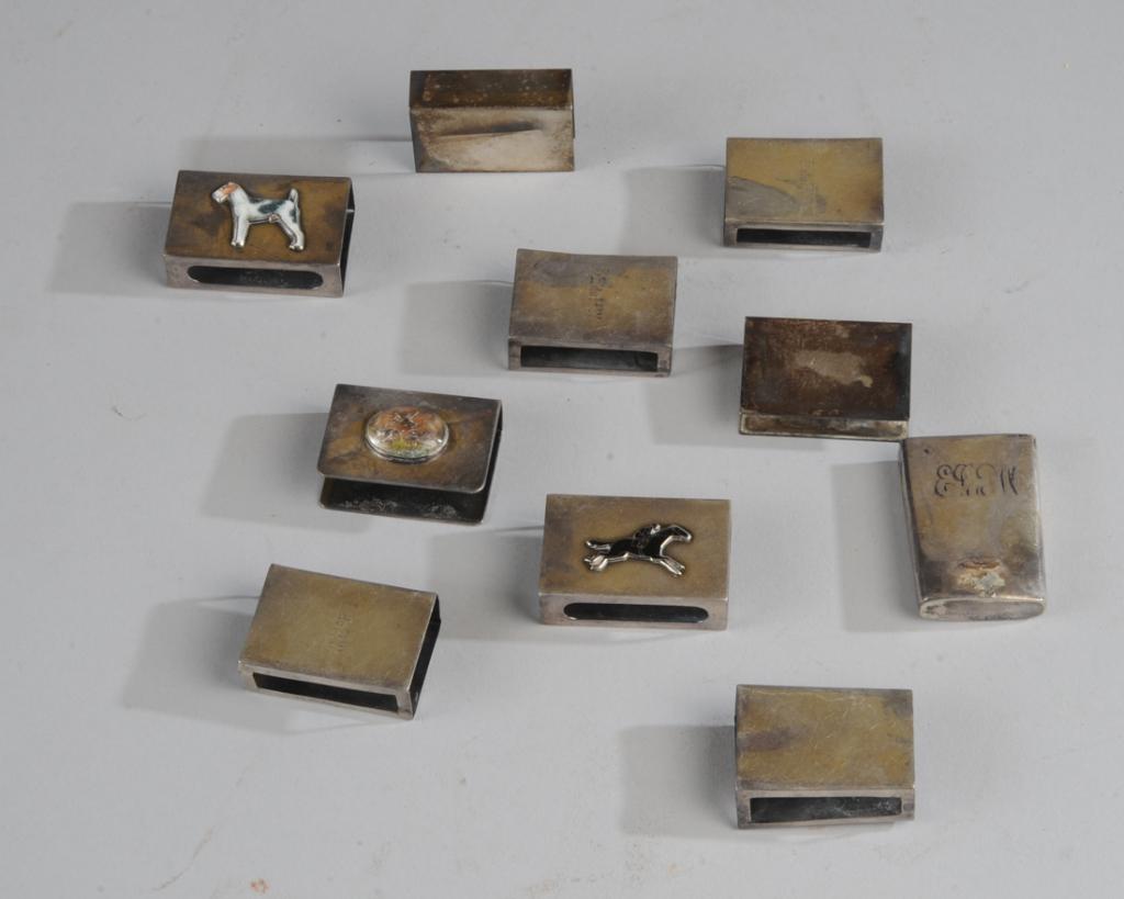 Nine Sterling Silver Matchsafes (1 of 1)