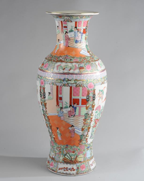 Large Chinese Rose Mandarin Vase (1 of 7)