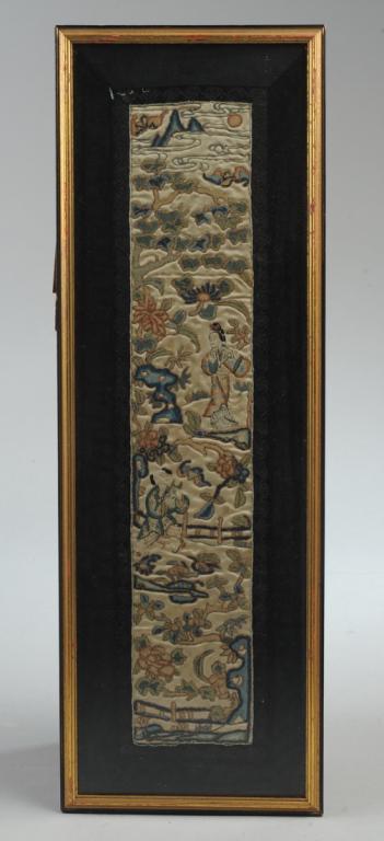 Antique Chinese Silk Embroidered Panel (1 of 3)