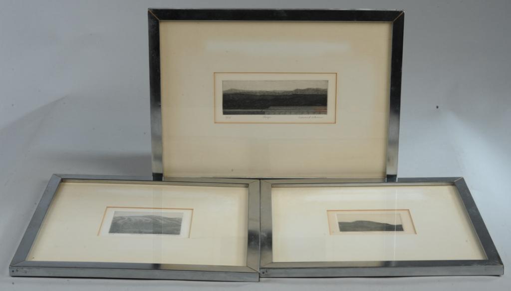 Leonard Lehrer (b. 1935) Three Drypoint Etchings (1 of 6)