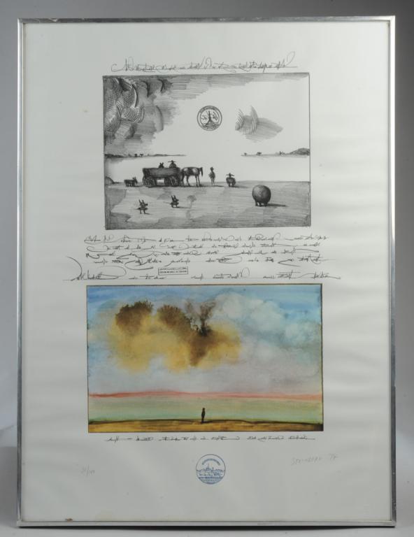 Saul Steinberg, (American, 1914-1999) Lithograph (1 of 3)