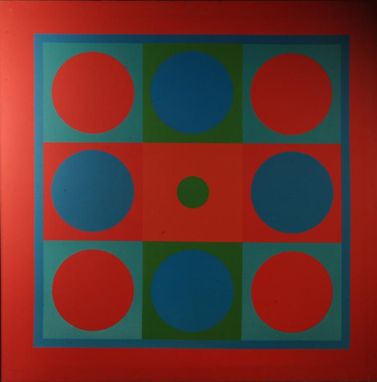Tom Tru MCM Op Art Silkscreen on Canvas Dec 19, 2022 Hilliard & Co