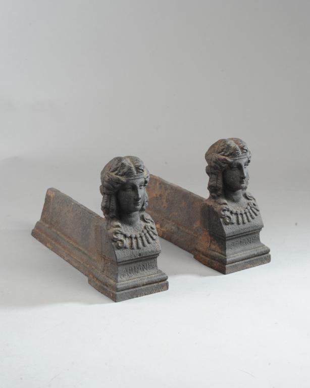 19th C. French Cast Iron Andirons (1 of 5)