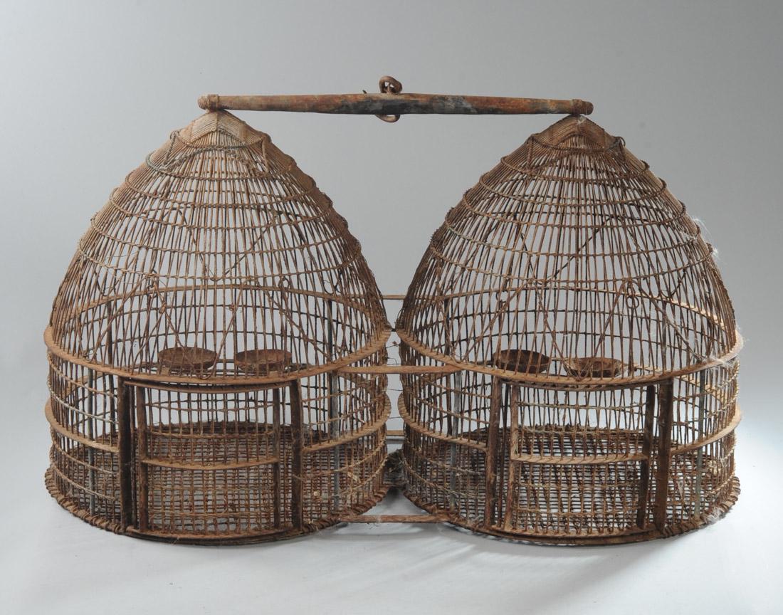 19th C. Anglo-Indian Iron Double Birdcage (1 of 6)