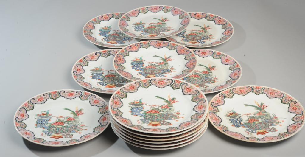 Set of 14 Chinese Famille Rose Dishes (1 of 7)
