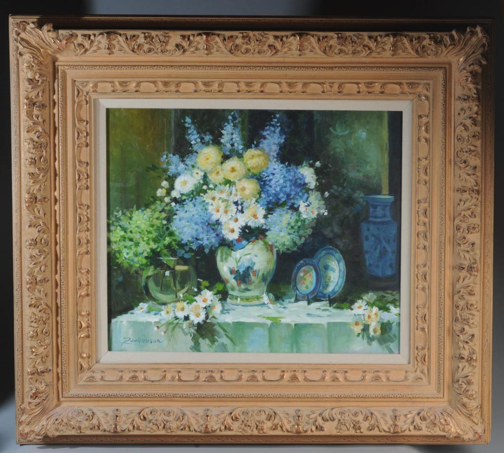 Large Oil on Canvas Floral Still Life (1 of 5)