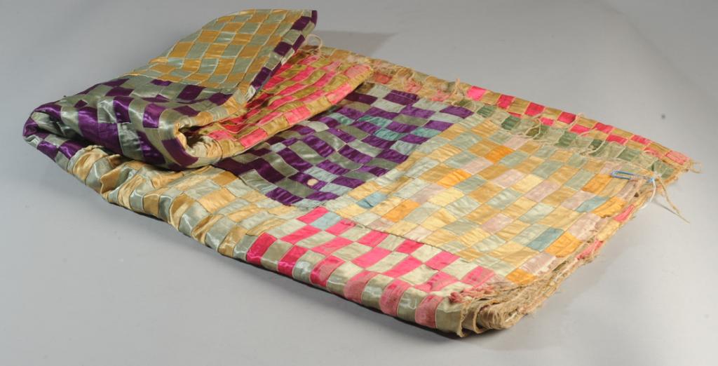 Antique Brick Pattern Satin Quilt (1 of 1)