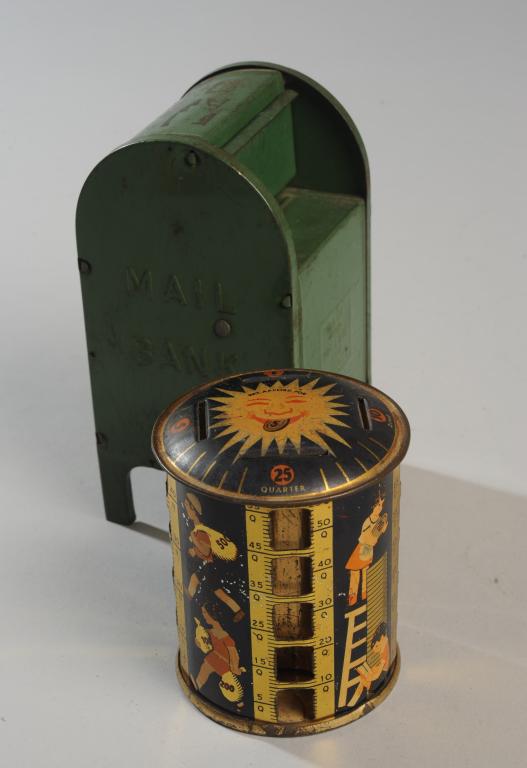 Two Vintage Tin Banks (1 of 3)