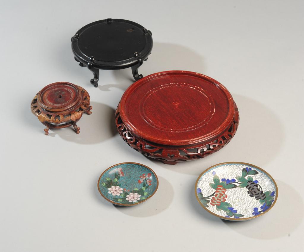 Chinese Stands, Cloisonne Dishes (1 of 2)