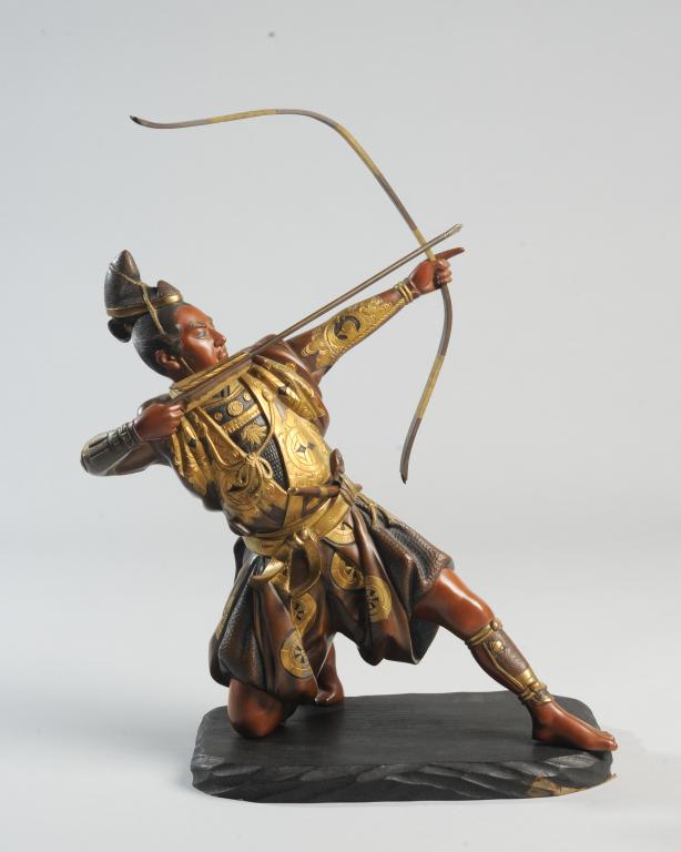 Meiji Era Japanese Mixed Metals Figure of Samurai (1 of 10)