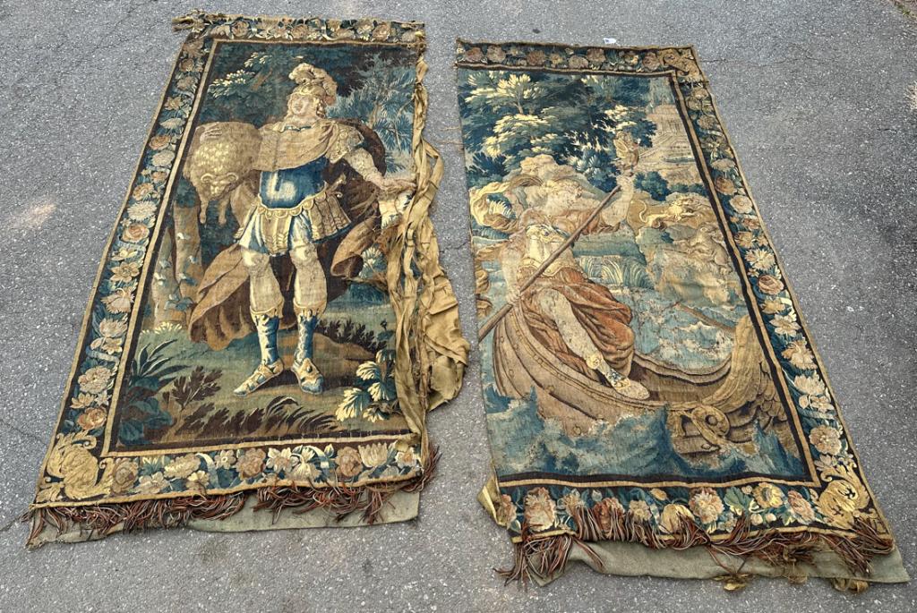 Pr. 17th C. Flemish Mythological Tapestry Frag. (1 of 12)