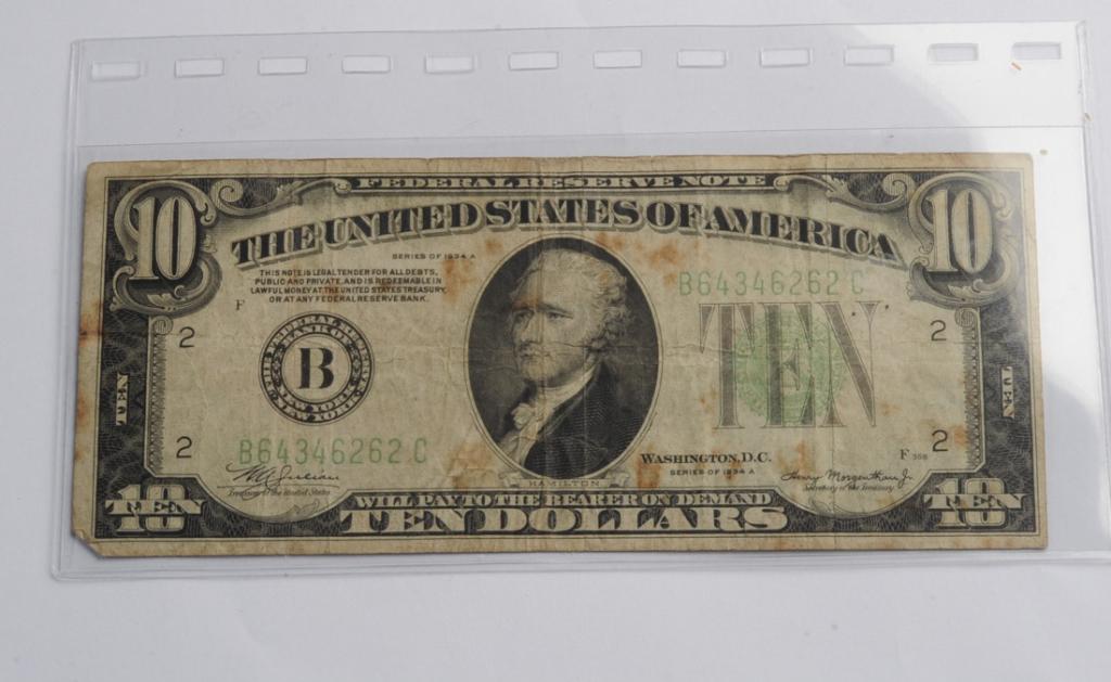 Federal Reserve 10-Dollar Note 1934-A (1 of 2)