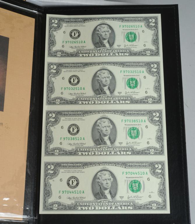 3 Presentation Folios of US 2-Dollar Bills (1 of 4)