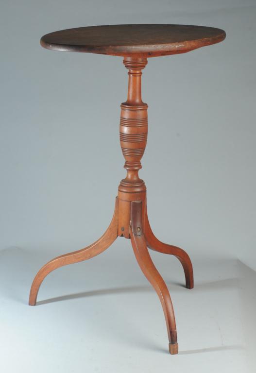 c.1810 New England Birch Tilt-Top Candlestand (1 of 7)