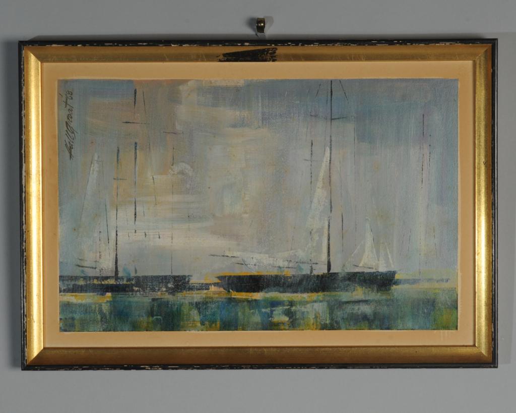 Hall Groat Sr. Oil on Board (1 of 2)