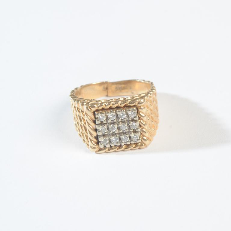 14K Gold & Diamond Gentleman's Ring (1 of 2)