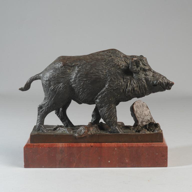 Richard Rusche (b. 1851) Bronze of Wild Boar (1 of 6)