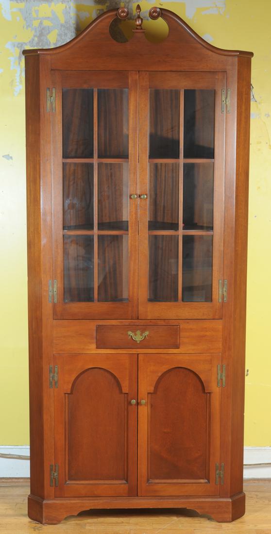 E. A. Clore Walnut Corner Cupboard (1 of 4)