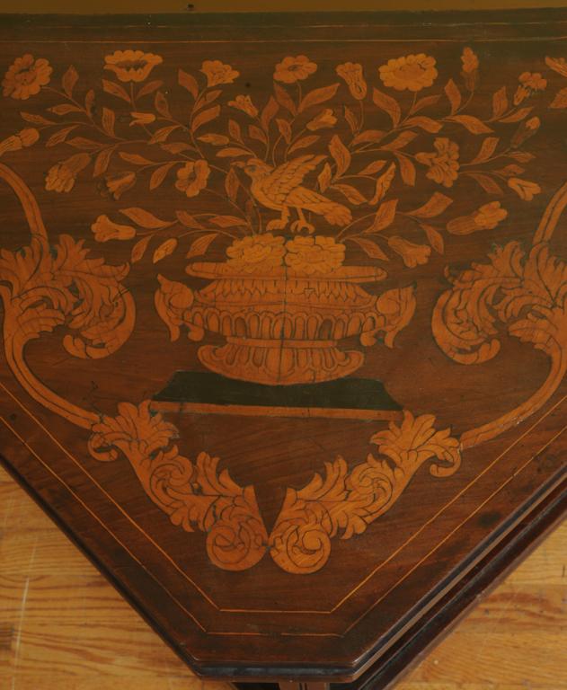 Early 19th C. Dutch Marquetry Mahogany Games Table (1 of 9)