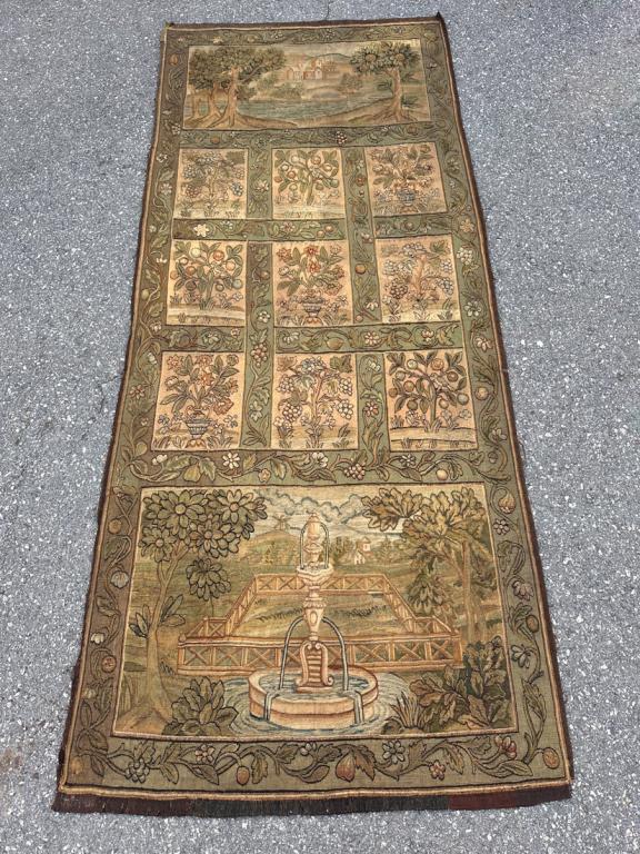 Antique French Verdure au Chateau Tapestry (1 of 15)