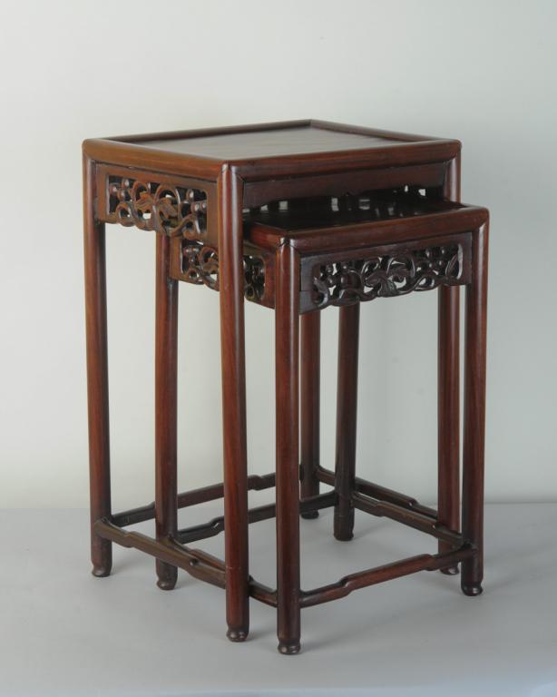 Pair Vintage Chinese Nesting Tables (1 of 2)