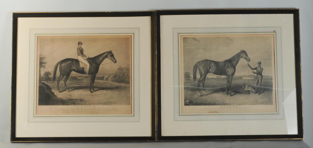 Pair 19th C. American Horse Engravings (1 of 3)